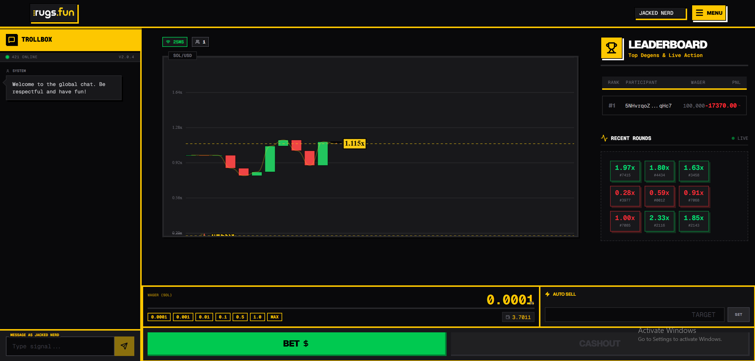 Rugs-Fun - On Chain Trading Game logo