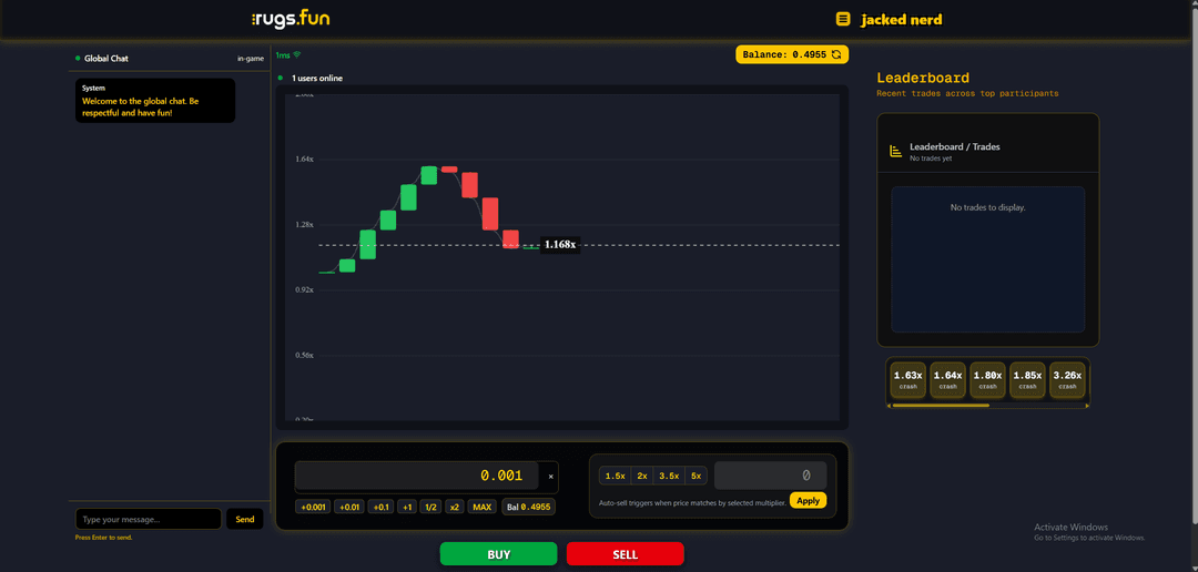 Rugs-Fun - On Chain Trading Game